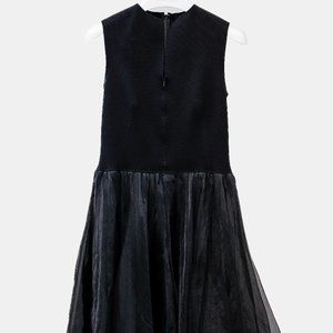 Marie Saint Pierre Black Sleeveless Tulle Dress